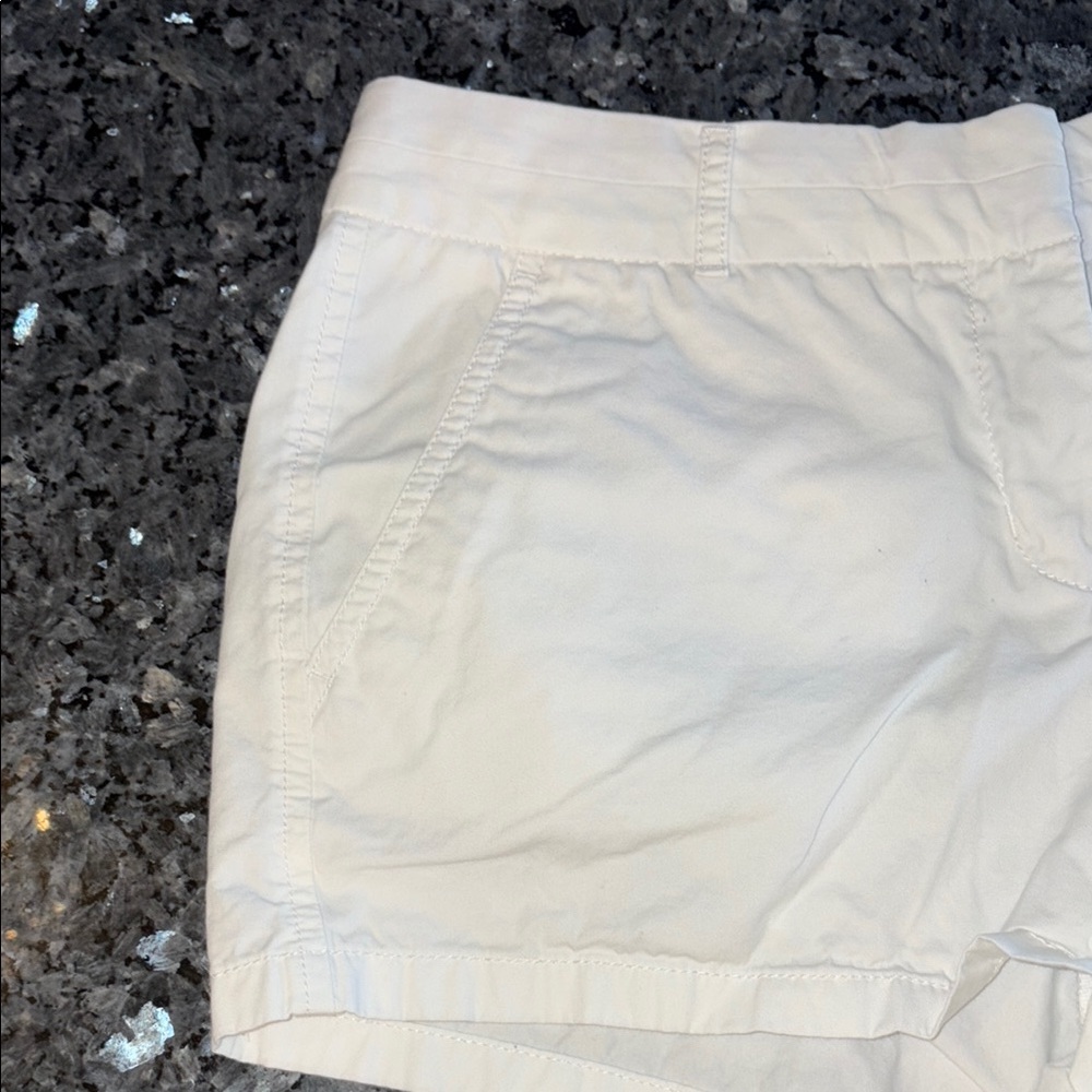 J. Crew White Cargo Shorts with Tailored Cotton Blend - Picture 2 of 4